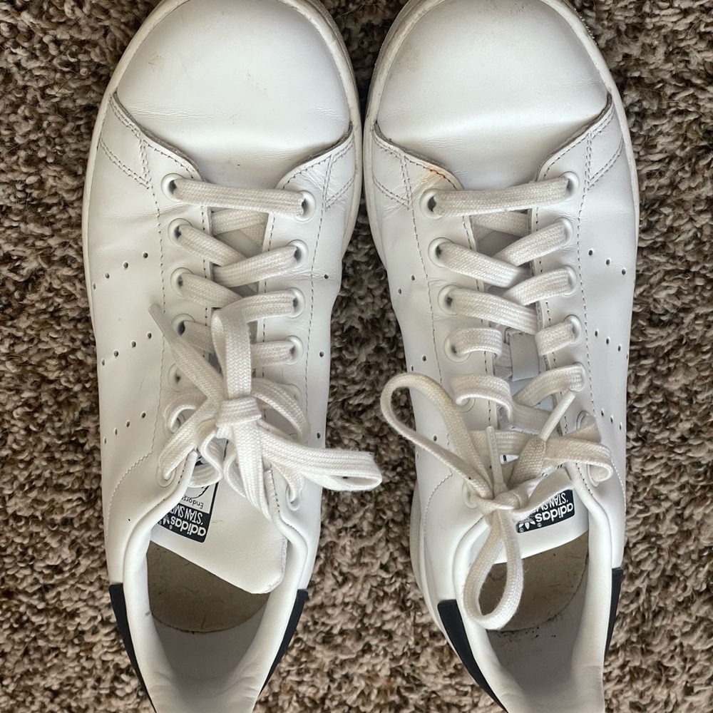 Adidas White Lace-Up Sneakers